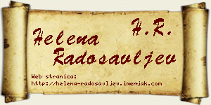Helena Radosavljev vizit kartica